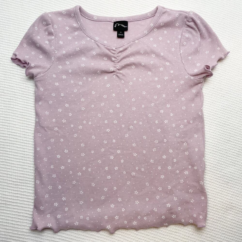 Art Class Ditsy Floral Ribbed Tee